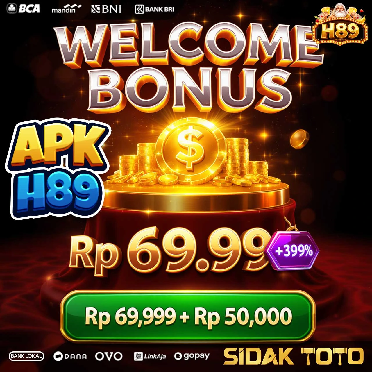 LOGIN H89 Link APK Slot Gacor Download Sidaktoto